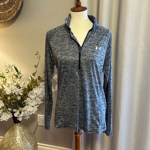 Under Armour Black and White Quarter-Zip Pullover